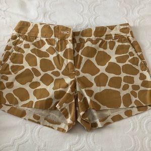 J. CREW Giraffe Print Shorts